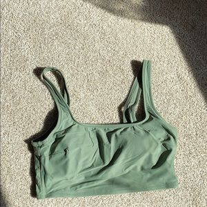Wide-strap Scoop Bikini Top